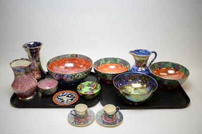 Lot 345 - Two trays of Maling ware.