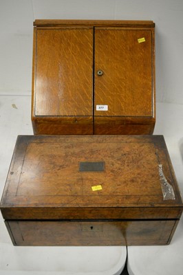 Lot 377 - Stationary cabinet and writing slope.