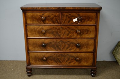 Lot 76 - Victorian mahogany chest of drawers.