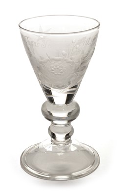 Lot 570 - Jacobite revival wine glass