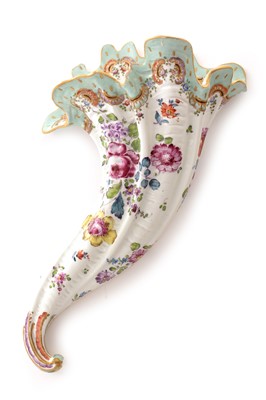 Lot 539 - Dresden Cornucopia wall pocket