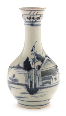 Lot 419 - Provincial Chinese blue and white guglet