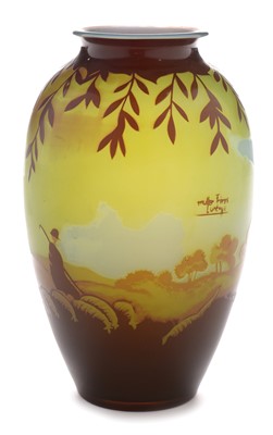 Lot 590 - Muller Freres Cameo glass vase