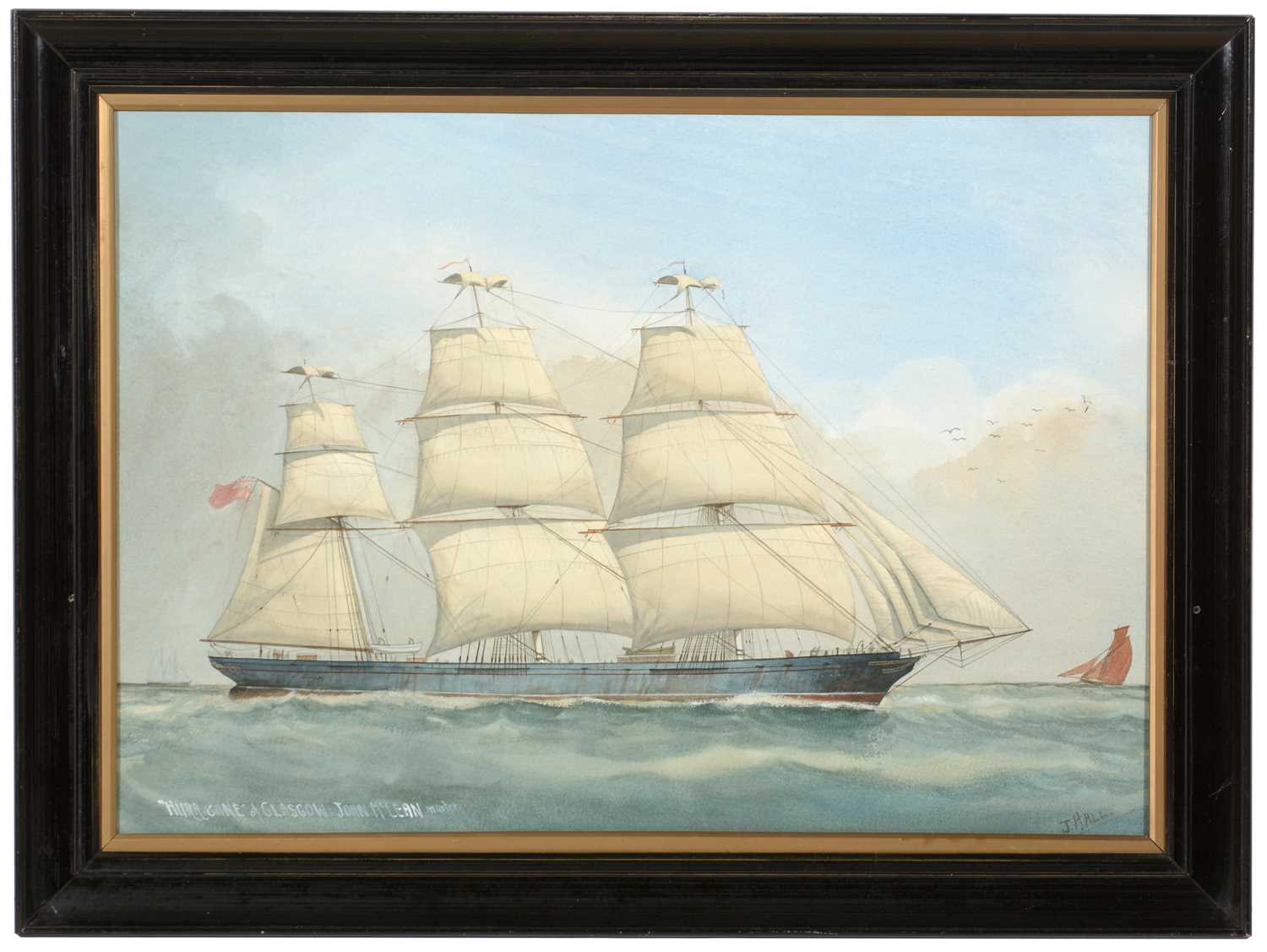 Lot 312 - J* Hall - watercolour.