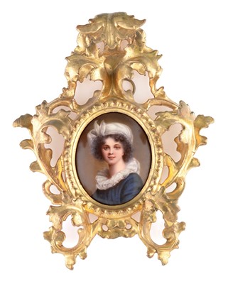 Lot 544 - Continental porcelain plaque after Rembrandt