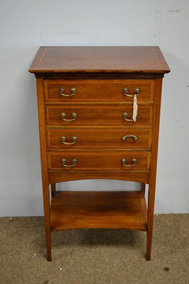 Lot 66 - Edwardian mahogany music cabinet.