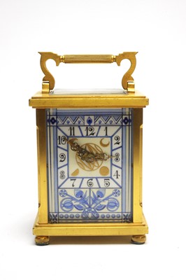 Lot 768 - Late 19th C aesthetic carriage clock