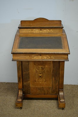 Lot 81 - Late Victorian rosewood davenport.