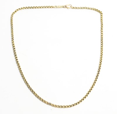 Lot 22 - A 19th Century yellow metal chain necklace