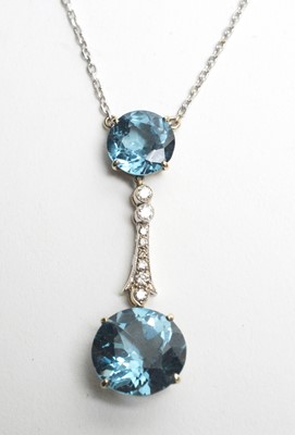 Lot 28 - Zircon and diamond pendant