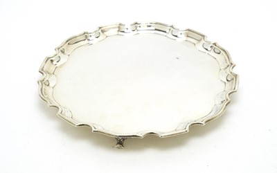 Lot 182 - A George V silver salver.