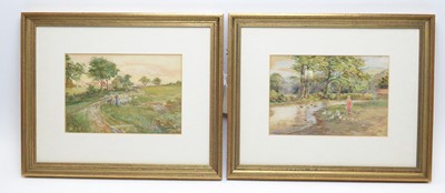 Lot 313 - Joseph Jobling - pair watercolours