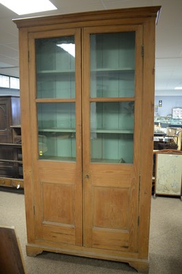 Lot 58 - 20th C limed stripped pine bookcase.