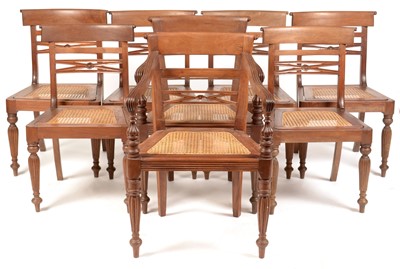 Lot 859 - Set of eight 19th Century mahogany dining chairs