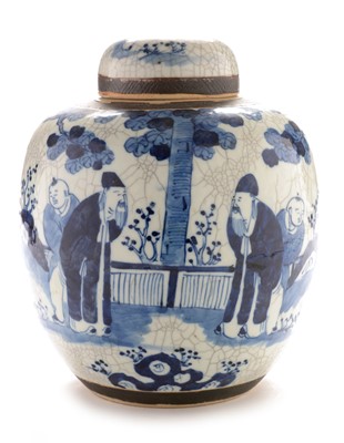 Lot 444 - Chinese crackle glaze ginger jar