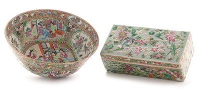 Lot 446 - canton box and bowl