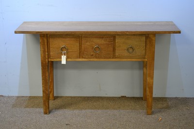 Lot 17 - 20th C satinwood console table.
