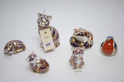Lot 329 - Six Royal Crown Derby Imari pattern paperweights