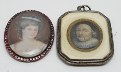Lot 273 - British School, 17th Century and 18th Century - miniatures