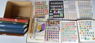 Lot 8 - Commonwealth stamps, stock books and leaves.