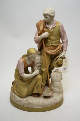 Lot 365 - Royal Dux porcelain figure group