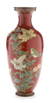 Lot 493 - Japanese cloisonne vase