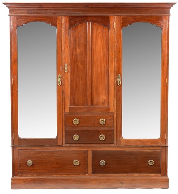 Lot 885 - An Edwardian mahogany wardrobe.
