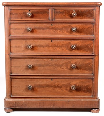 Lot 886 - A Victorian mahogany chest.