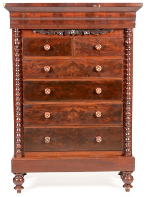 Lot 887 - Victorian mahogany Scotch chest of drawers