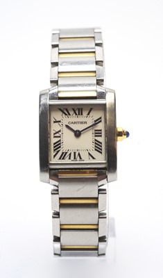 Lot 130 - Cartier Tank Francaise ladies wristwatch