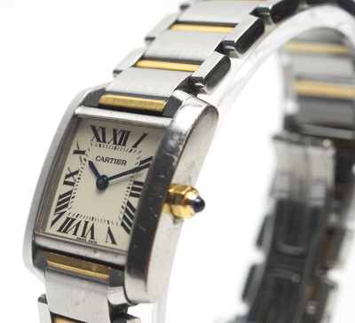 Lot 130 - Cartier Tank Francaise ladies wristwatch