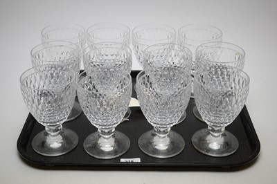 Lot 278 - Set of twelve Villeroy & Boch crystal U-shaped goblets.