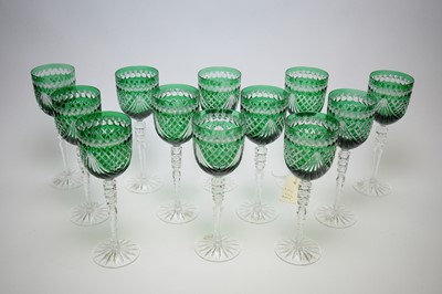 Lot 234 - Set of Modern Hungarian Hock glasses