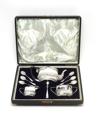Lot 170 - Victorian silver tea service
