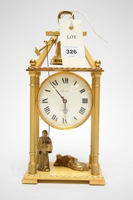 Lot 326 - A Imhof striking automaton mantle clock, the...