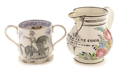 Lot 534 - Scottish documentary jug, loving cup