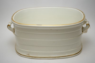 Lot 426 - Large 19th C white oval foot bath.