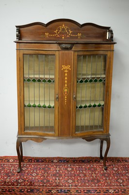 Lot 39 - Edwardian mahogany display cabinet.