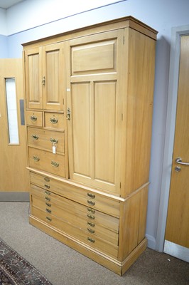 Lot 126 - 20th Century stripped oak estate cabinet.