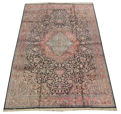 Lot 354 - Silk Kashan carpet