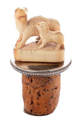Lot 492 - Ivory Netsuke bottle stopper