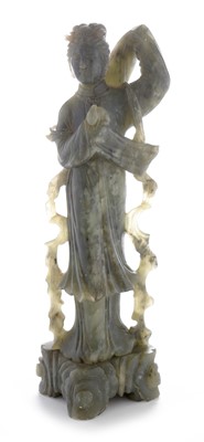Lot 478 - Chinese soapstone figure Guanyin