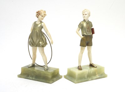 Lot 814 - Ferdinand Preiss: Sonny boy and hoop girl.