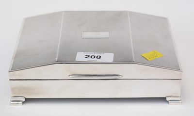 Lot 208 - Silver cigarette case.