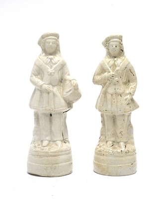 Lot 512 - Pair of Prestonpans pottery Orangemen