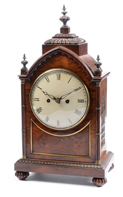 Lot 551 - A Regency rosewood bracket clock