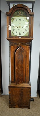 Lot 113 - 19th C longcase clock.