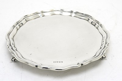 Lot 179 - A George V silver waiter