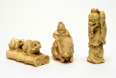 Lot 473 - Three Japanese Netsukes