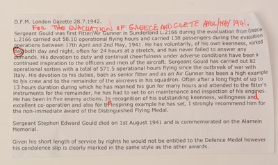 Lot 1078 - Distinguished Flying Medal group, awarded to 567989 Sergeant Stephen Edward Gould
